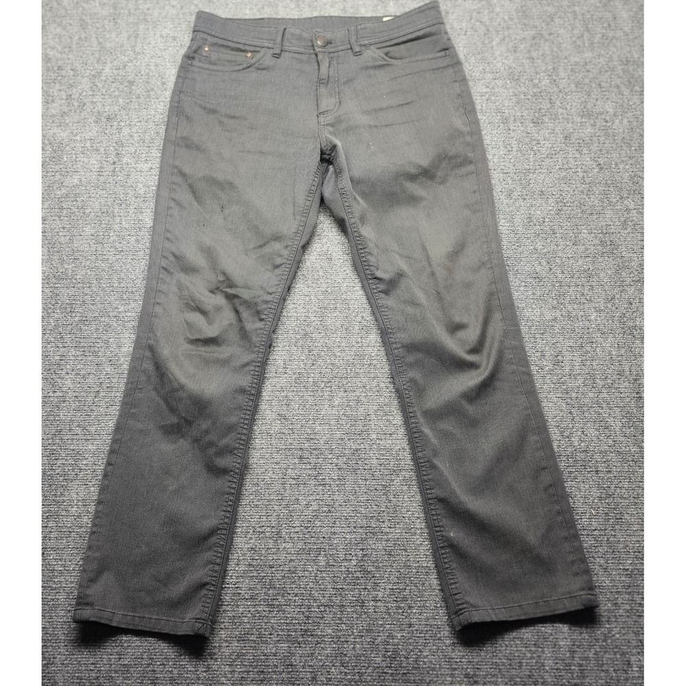 English Laundry Mens 32x30 Straight Leg 5-Pocket Pants Charcoal Gray Stretch